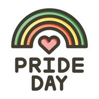 World Pride Day Vector Thick Line Filled Colors Icon For Personal And Commercial Use.