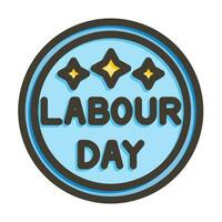 Labour Day Vector Thick Line Filled Colors Icon For Personal And Commercial Use.