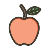 Apple Vector Thick Line Filled Colors Icon For Personal And Commercial Use.