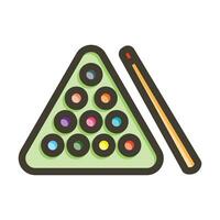 Billiard Vector Thick Line Filled Colors Icon For Personal And Commercial Use.