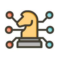 Strategy Vector Thick Line Filled Colors Icon For Personal And Commercial Use.
