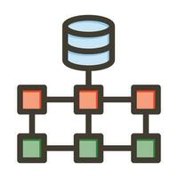 Structured Data Vector Thick Line Filled Colors Icon For Personal And Commercial Use.