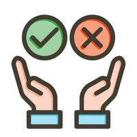 Decision Making Vector Thick Line Filled Colors Icon For Personal And Commercial Use.