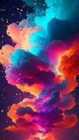Ai generative, abstract colorful cloud video animation, suitable for background