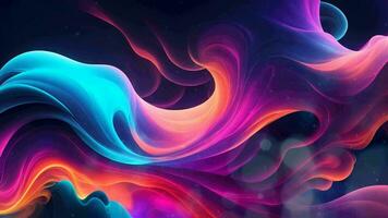 Ai generative, beautiful abstract colorful cloud particle video animation