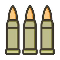 Bullets Vector Thick Line Filled Colors Icon For Personal And Commercial Use.