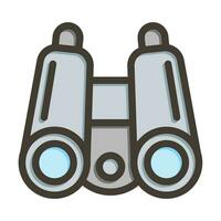 Binoculars Vector Thick Line Filled Colors Icon For Personal And Commercial Use.