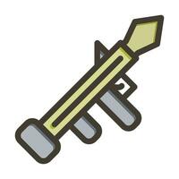 Launcher Vector Thick Line Filled Colors Icon For Personal And Commercial Use.