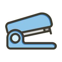 Stapler Vector Thick Line Filled Colors Icon For Personal And Commercial Use.