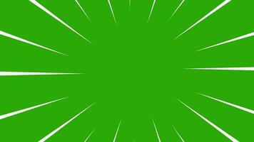 anime hastighet linje bakgrund animering på svart. komisk ljus hastighet rader rör på sig på grön bakgrund. full hd. 4k video