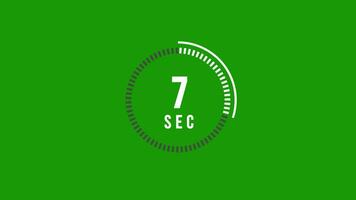 10 seconds countdown timer, countdown timer 10 second, 10 second animation from 10 to 0 seconds. Modern flat design with animation on black background. Full HD. video