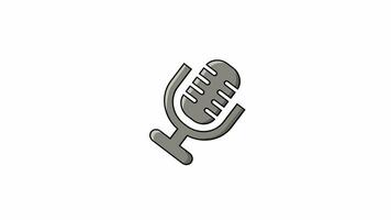 animated video with white background microphone icon