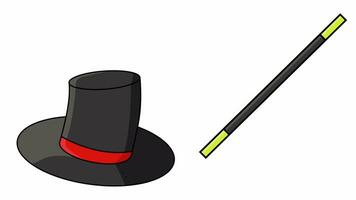 animated video of a magician's hat and magician's wand