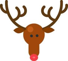 Head Of Funny Horned Deer From Santa Claus Team vector
