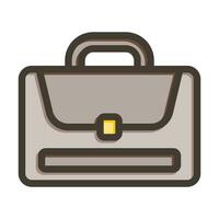 Briefcase Vector Thick Line Filled Colors Icon For Personal And Commercial Use.