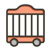 Circus Cage Vector Thick Line Filled Colors Icon For Personal And Commercial Use.