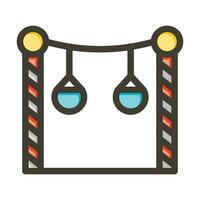 Trapeze Vector Thick Line Filled Colors Icon For Personal And Commercial Use.