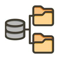 Data Storage Vector Thick Line Filled Colors Icon For Personal And Commercial Use.