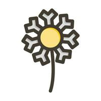 Dandelion Vector Thick Line Filled Colors Icon For Personal And Commercial Use.