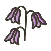 Bluebell Vector Thick Line Filled Colors Icon For Personal And Commercial Use.