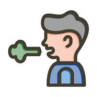 Bad Breath Vector Thick Line Filled Colors Icon For Personal And Commercial Use.