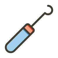 Dental Probe Vector Thick Line Filled Colors Icon For Personal And Commercial Use.