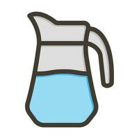 Jug Vector Thick Line Filled Colors Icon For Personal And Commercial Use.