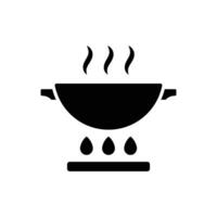 frying pan icon vector design template in white background