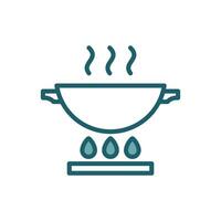 frying pan icon vector design template in white background