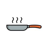frying pan icon vector design template in white background