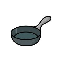 frying pan icon vector design template in white background