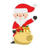 Santa claus for christmas cartoon vector