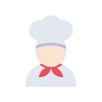 cocinero icono, cocinar, logo, plano estilo. cocinero en un Cocinando sombrero. cocina y restaurante servicio concepto para temas me gusta abastecimiento comida servicio. vector ilustración. diseño en blanco antecedentes. eps 10