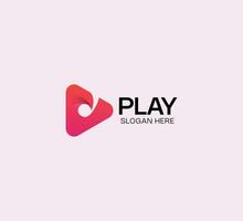 Modern Stream or Play logo design vector