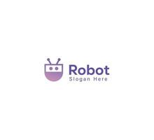 Robot modern logo design vector