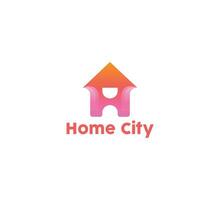 hogar o casa moderno logo diseño vector