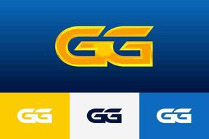 GG Initial Modern Logo Gradient Template for Business Identity vector