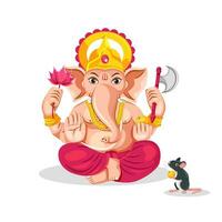 Lord Ganesh vector for Happy Ganesh Chaturthi festival