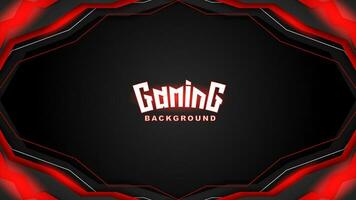 Red and black gaming background with red light. Vector illustration