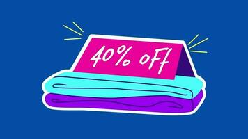 sale for your product in blue background video
