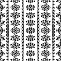 Tribal seamless geometric stripe pattern. Vector illustration native style. Ethnic unique art design for print fabric. Black and white color.