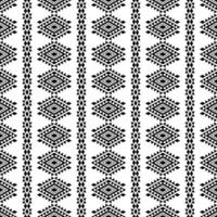 Tribal seamless geometric stripe pattern. Vector illustration native style. Ethnic unique art design for print fabric. Black and white color.