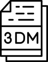 3dm archivo extensión vector icono diseño