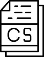 CS File Format Vector Icon Design