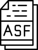 Asf File Format Vector Icon Design