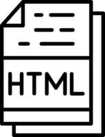 Html File Format Vector Icon Design