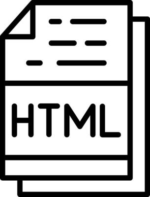 Html File Format Vector Icon Design