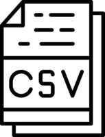 csv archivo formato vector icono diseño