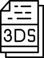 3ds File Format Vector Icon Design