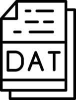 Dat File Format Vector Icon Design